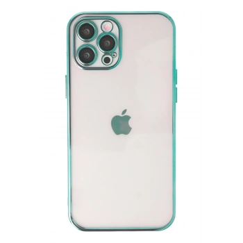 Mey İthalat®   iPhone 12 Pro Max Kılıf  Lensli Silikon - Yeşil