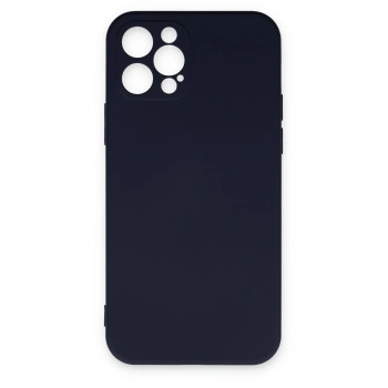 Mey İthalat®   iPhone 12 Pro Max Kılıf Nano içi Kadife Silikon - Lacivert