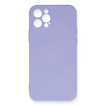 Mey İthalat®   iPhone 12 Pro Max Kılıf Nano içi Kadife Silikon - Lila
