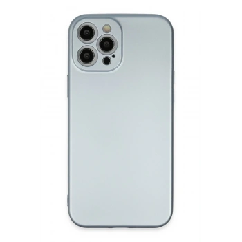 Mey İthalat®   iPhone 12 Pro Max Kılıf Nano içi Kadife Silikon - Sky Blue
