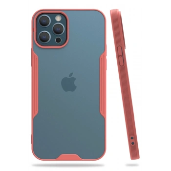 Mey İthalat®   iPhone 12 Pro Max Kılıf Platin Silikon - Pembe