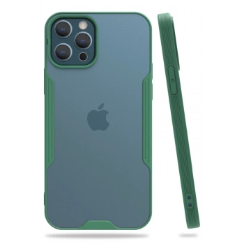 Mey İthalat®   iPhone 12 Pro Max Kılıf Platin Silikon - Yeşil