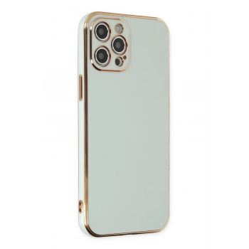 Mey İthalat®   iPhone 12 Pro Max Kılıf Volet Silikon - Açık Yeşil