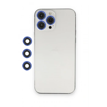 Mey İthalat®   iPhone 12 Pro Max Shine Kamera Lens - Lacivert