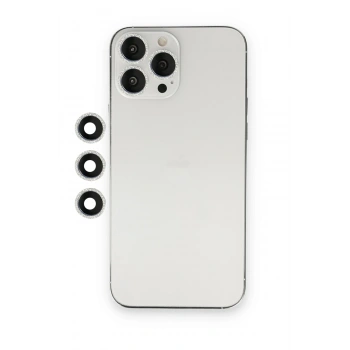 Mey İthalat®   iPhone 12 Pro Shine Kamera Lens - Gümüş