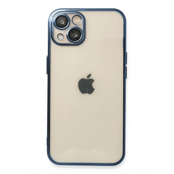 Mey İthalat®   iPhone 13 Kılıf  Lensli Silikon - Lacivert