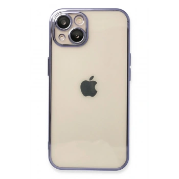 Mey İthalat®   iPhone 13 Kılıf  Lensli Silikon - Mor