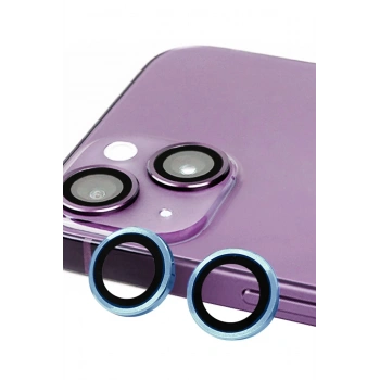 Mey İthalat®   iPhone 13 Mini Raze Metal Kamera Lens - Mavi
