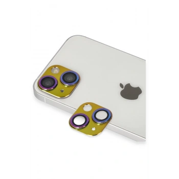 Mey İthalat®   iPhone 13 Pers Alüminyum Kamera Lens - Rainbow