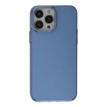 Mey İthalat®   iPhone 13 Pro Kılıf Anka PC Sert Metal Kapak - Mavi