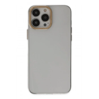 Mey İthalat® iPhone 13 Pro Kılıf Anka PC Sert Metal Kapak - Şeffaf