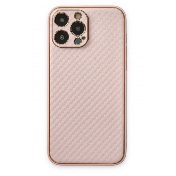 Mey İthalat®   iPhone 13 Pro Kılıf Coco Karbon Silikon - Pembe