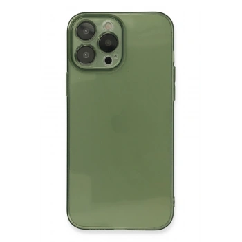 Mey İthalat®   iPhone 13 Pro Kılıf Fly Lens Silikon - Yeşil