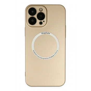 Mey İthalat®   iPhone 13 Pro Kılıf Jack Magneticsafe Lens Silikon - Gold