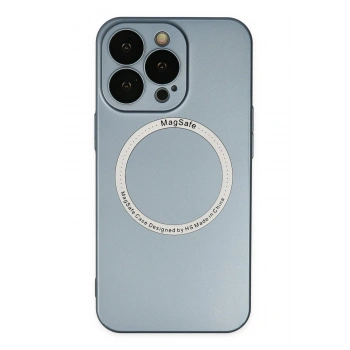 Mey İthalat®   iPhone 13 Pro Kılıf Jack Magneticsafe Lens Silikon - Sierra Blue