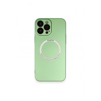 Mey İthalat®   iPhone 13 Pro Kılıf Jack Magneticsafe Lens Silikon - Yeşil
