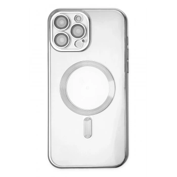 Mey İthalat®   iPhone 13 Pro Kılıf Kross Magneticsafe Kapak - Gümüş