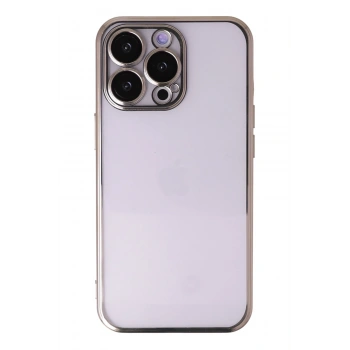 Mey İthalat®   iPhone 13 Pro Kılıf  Lensli Silikon - Gold