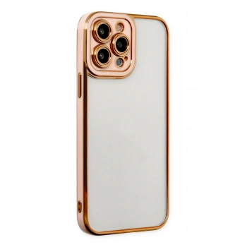 Mey İthalat®   iPhone 13 Pro Kılıf Liva Lens Silikon - Rose
