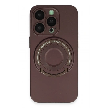 Mey İthalat®   iPhone 13 Pro Kılıf Lukka Magneticsafe Kapak - Kahverengi