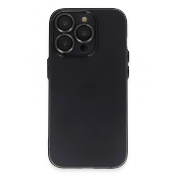 Mey İthalat®   iPhone 13 Pro Kılıf Luko Lens Silikon - Siyah