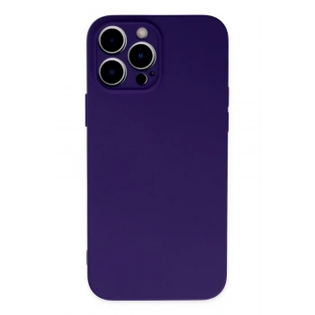 Mey İthalat® iPhone 13 Pro Kılıf Nano içi Kadife Silikon - Mor