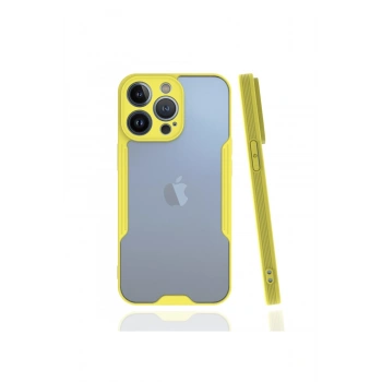 Mey İthalat®   iPhone 13 Pro Kılıf Platin Silikon - Sarı