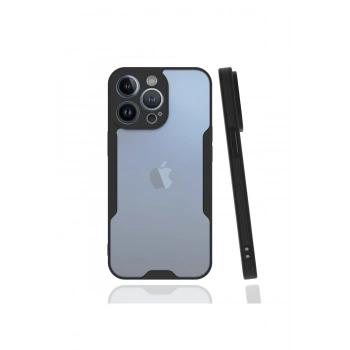 Mey İthalat®   iPhone 13 Pro Kılıf Platin Silikon - Siyah