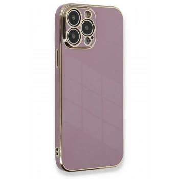 Mey İthalat®   iPhone 13 Pro Kılıf Volet Silikon - Mor