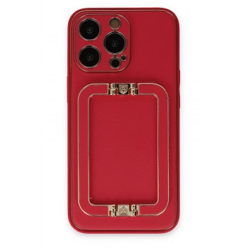 Mey İthalat®   iPhone 13 Pro Max Kılıf Coco Elit Kapak - Kırmızı