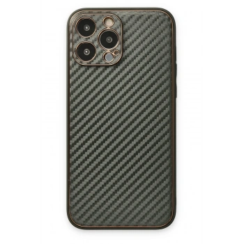 Mey İthalat®   iPhone 13 Pro Max Kılıf Coco Karbon Silikon - Füme