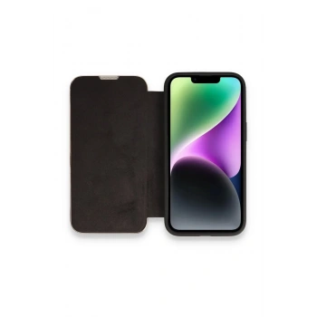 Mey İthalat® iPhone 13 Pro Max Kılıf Dolpin Kapaklı - Siyah