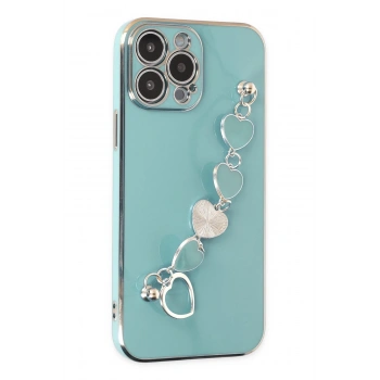 Mey İthalat®   iPhone 13 Pro Max Kılıf Esila Silikon - Su Yeşili
