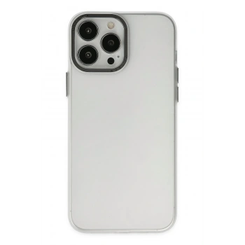 Mey İthalat®   iPhone 13 Pro Max Kılıf Modos Metal Kapak - Şeffaf