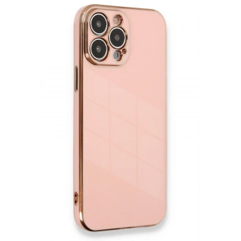 Mey İthalat®   iPhone 13 Pro Max Kılıf Volet Silikon - Pembe