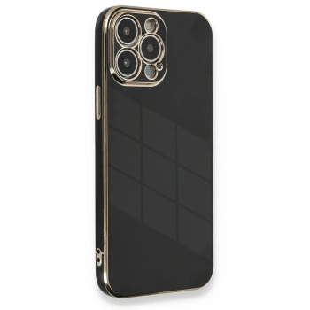 Mey İthalat®   iPhone 13 Pro Max Kılıf Volet Silikon - Siyah