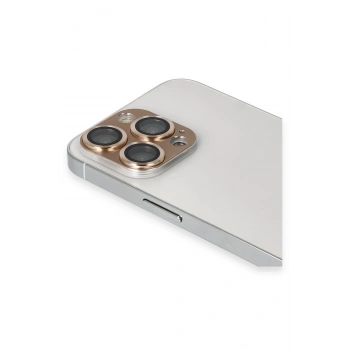 Mey İthalat®   iPhone 13 Pro Max Pers Alüminyum Kamera Lens - Gold