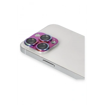 Mey İthalat®   iPhone 13 Pro Max Pers Alüminyum Kamera Lens - Rainbow