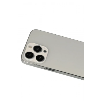 Mey İthalat®   iPhone 13 Pro Max Rainbow Kamera Lens Koruma Cam - Beyaz