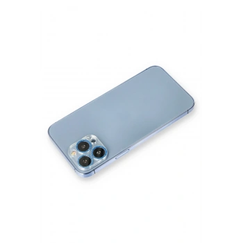 Mey İthalat®   iPhone 13 Pro Max Shine Kamera Lens Koruma Cam - Mavi
