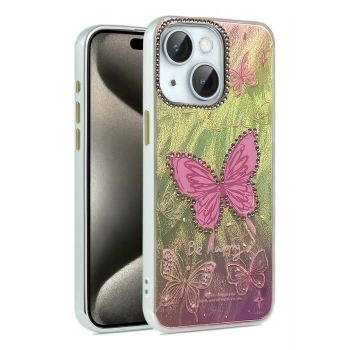 Mey İthalat®   iPhone 14 Kılıf Blade Aynalı Desenli Kapak - Desen 5