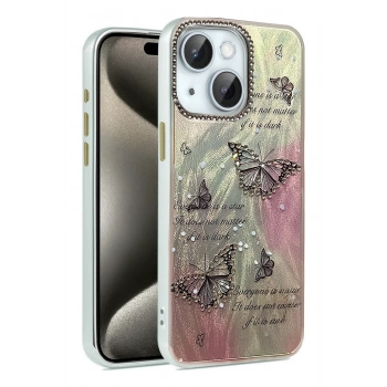 Mey İthalat®   iPhone 14 Kılıf Blade Aynalı Desenli Kapak - Desen 6