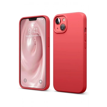 Mey İthalat®   iPhone 14 Kılıf First Silikon - Kırmızı