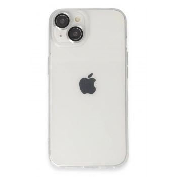 Mey İthalat®   iPhone 14 Kılıf Luko Lens Silikon - Gümüş