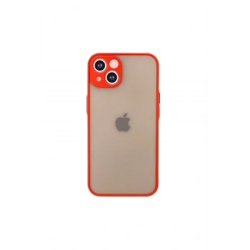 Mey İthalat®   iPhone 14 Kılıf Montreal Silikon Kapak - Kırmızı
