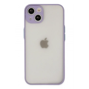 Mey İthalat®   iPhone 14 Kılıf Montreal Silikon Kapak - Mor