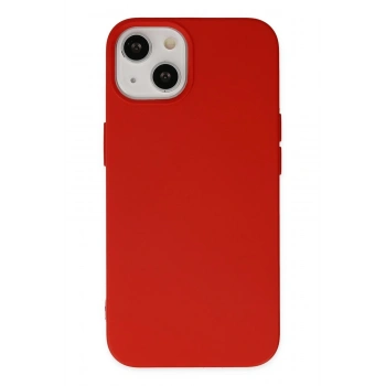 Mey İthalat®   iPhone 14 Kılıf Nano içi Kadife Silikon - Kırmızı