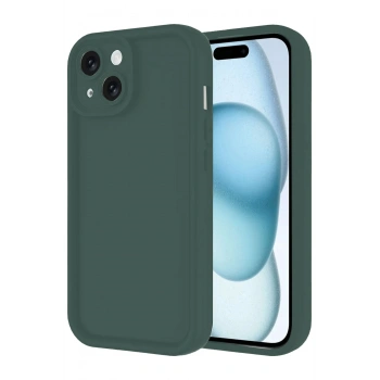 Mey İthalat®   iPhone 14 Kılıf Viera Silikon - Koyu Yeşil