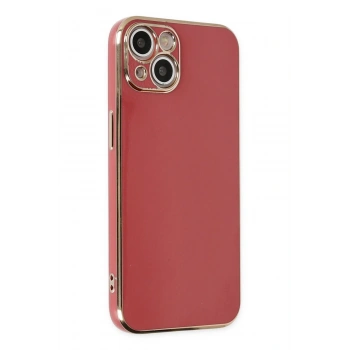 Mey İthalat®   iPhone 14 Kılıf Volet Silikon - Kırmızı