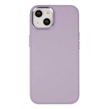 Mey İthalat®   iPhone 14 Plus Kılıf Asya Deri Silikon - Lila